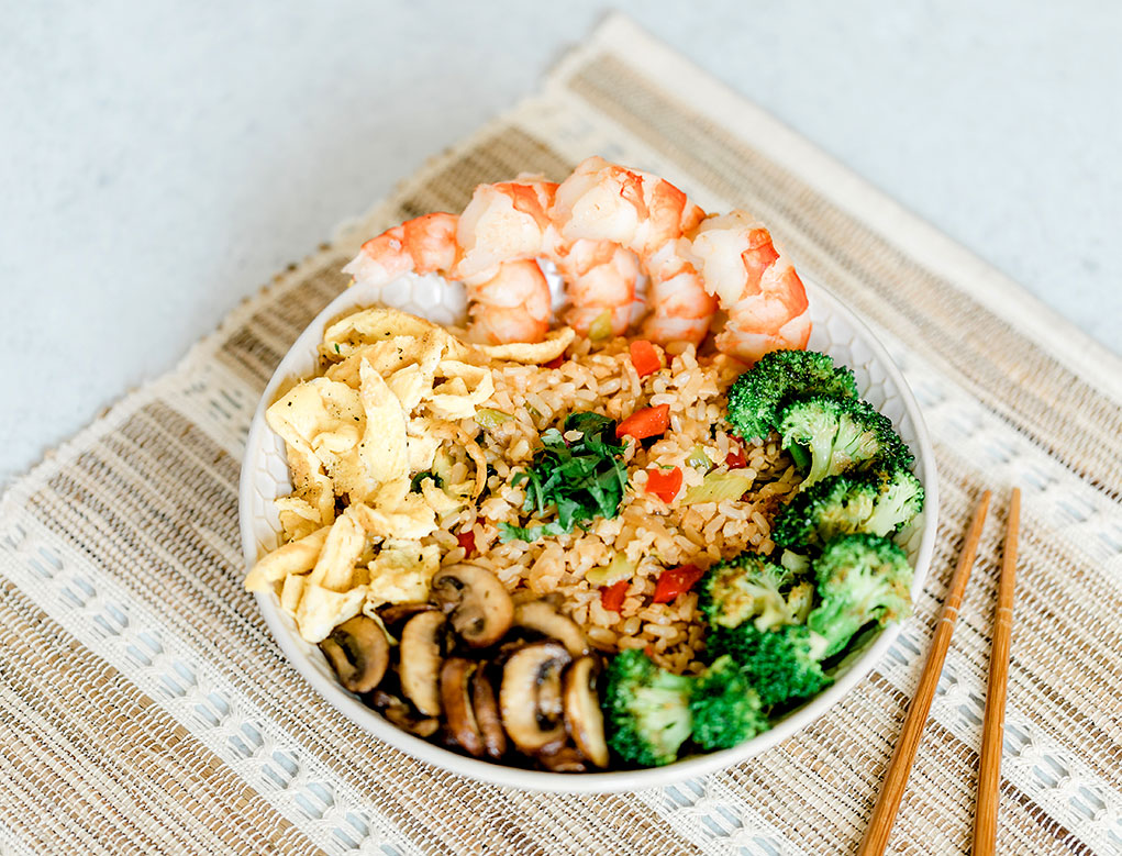 Low Carb Veggie Fried Rice Bowl