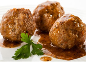 Albóndigas italianas rellenas de pastel de carne Image