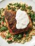 Za'atar-Spiced Salmon with Mediterranean Couscous and Greek Yogurt