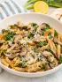 Creamy Garlic Mushroom Pasta with Kale