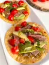 grilled steak tostada on a plate