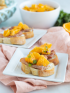 Mandarin Salsa and Prosciutto Bruschetta 