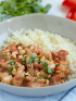 Peanut Chicken with Cauliflower Rice