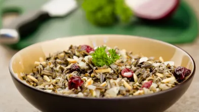 Wild Rice with Cranberries and Almonds