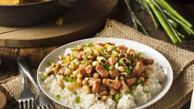 Barley Hoppin’ John with Turkey Kielbasa