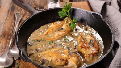 Budget-Friendly Braised Chicken Thighs with Mushrooms