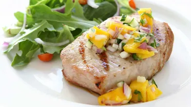Budget-Friendly Pork Chops with Peach Salsa