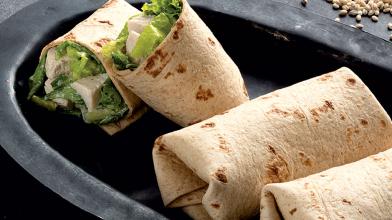 Chicken Caesar Salad Lunch Wraps