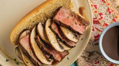 Steak and Portobello Sandwich