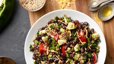 Instant Pot Wheat Berry, Black Bean, and Avocado Salad