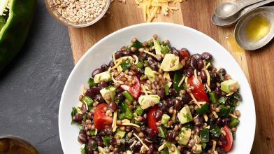 Instant Pot Wheat Berry, Black Bean, and Avocado Salad