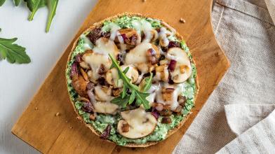 Mushroom Arugula Pizza