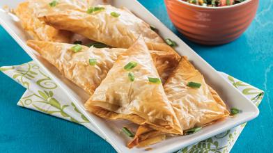 Corn and Cheese Phyllo Empanadas