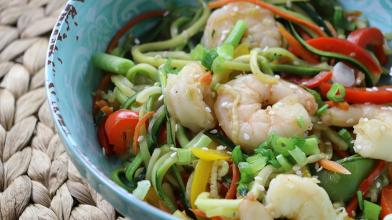 Zucchini and Shrimp Stir Fry