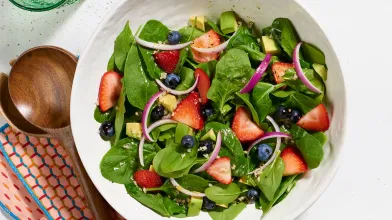 Spinach, Avocado, and Summer Berry Salad