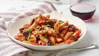 Penne with Eggplant-Tomato Sauce