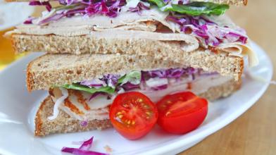 Crunchy Coleslaw Turkey Sandwich