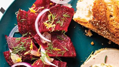 Roasted Beets with Lemon and Dill