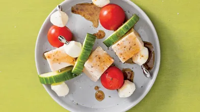 Turkey and Mozzarella Snack Skewers