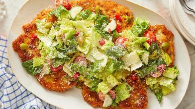 Chicken Milanese with Pizzeria Salad