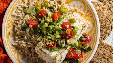 Creole-Sauced Halibut