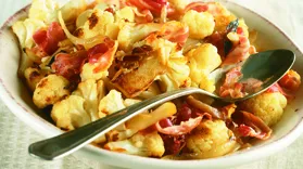 Cauliflower with Pancetta and Onions