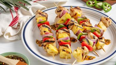 Grilled Hawaiian Chicken Kabobs