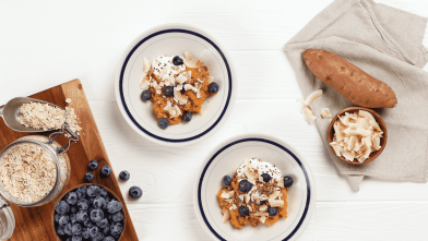 Mashed Sweet Potato Breakfast Bowl