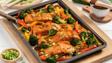 Sheet Pan Teriyaki Salmon and Vegetables