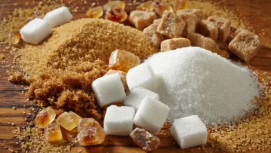 A pile of different types of sugars
