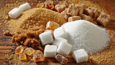 A pile of different types of sugars