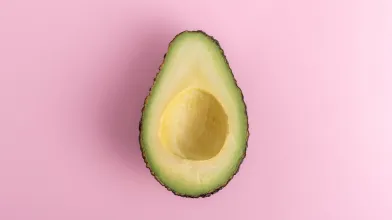 Sliced avocado half