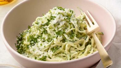 Avocado Alfredo with Zucchini Noodles