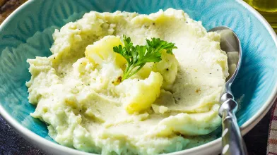 Easy Half-Mashed Potatoes with Cauliflower