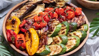 Grilled Summer Veggies with Herb Dressing