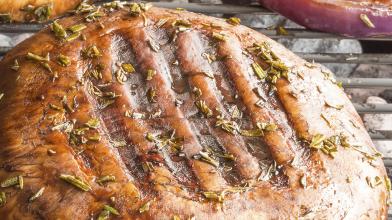 Grilled Portabellas with Tomato and Tuscan Herbs