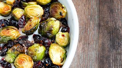 Holiday Brussels Sprouts with Cranberries