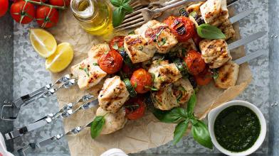 Pesto Chicken Kababs