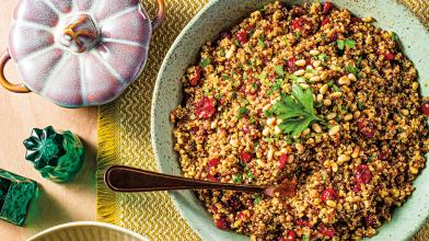 Quinoa with Cranberries and Pine Nuts