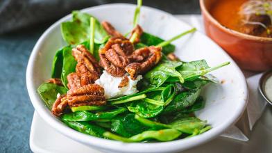 Salad Greens with Spiced Pecans