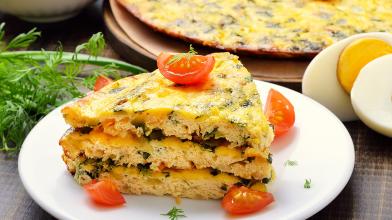 Sausage and Fresh Basil Fast Frittata