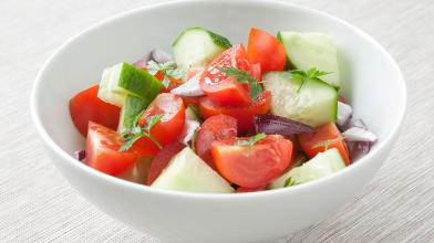 Simple Summer Cucumber and Tomato Salad