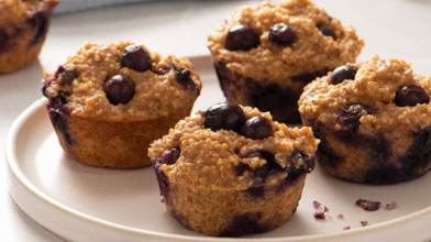 5 Ingredient Blueberry Protein Muffins