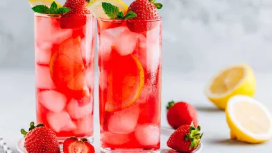 Sparkling Strawberry Mint Water