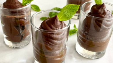 Cocoa-Peppermint Power Pudding, Plant-Based