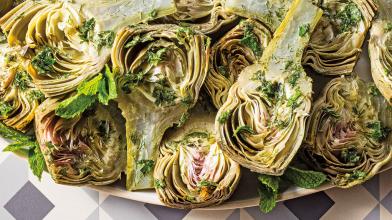 Baby Artichokes with Herb Dressing