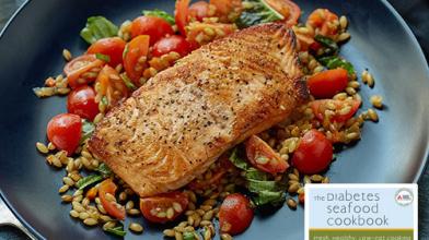 Balsamic Salmon on Barley Pilaf