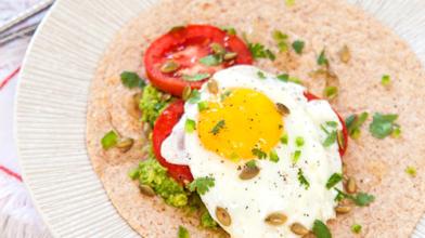 Sunny Fried Egg and Avocado Taco