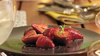 Strawberries With Balsamic Glaze, Black Pepper, and Tarragon