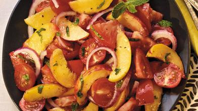 Tomato and Peach Salad